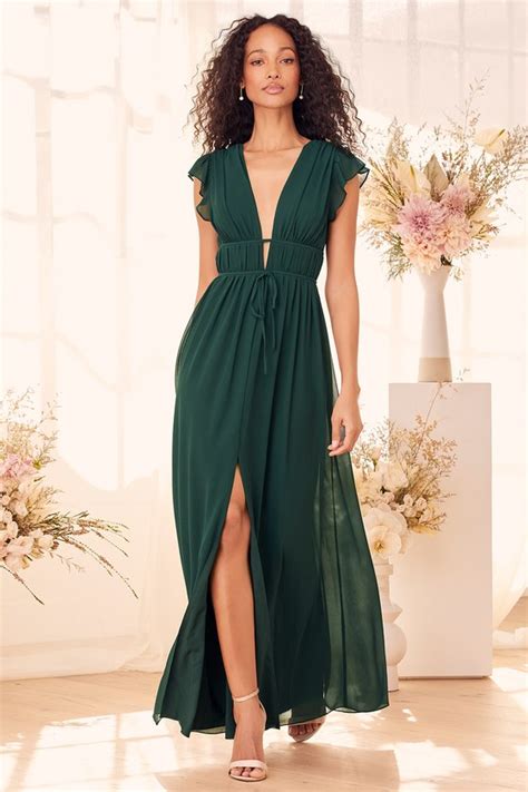 lulus long green dress